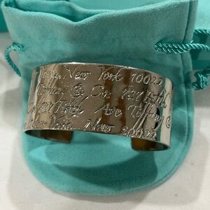 Tiffany & Co. Silver Script Cuff Bracelet